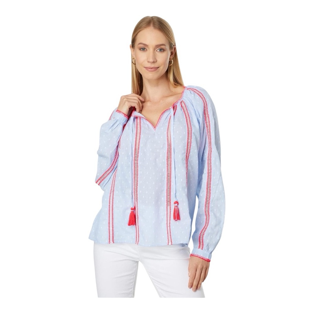 NWT Lilly Pulitzer Mardi Long Sleeve Chambray Size XL